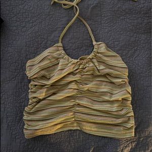 Stripped halter top